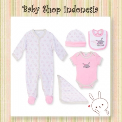 setelan bayi 5in1 pink  large